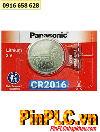 Panasonic CR2016; Pin 3v lithium Panasonic CR2016 _Made in Indonesia